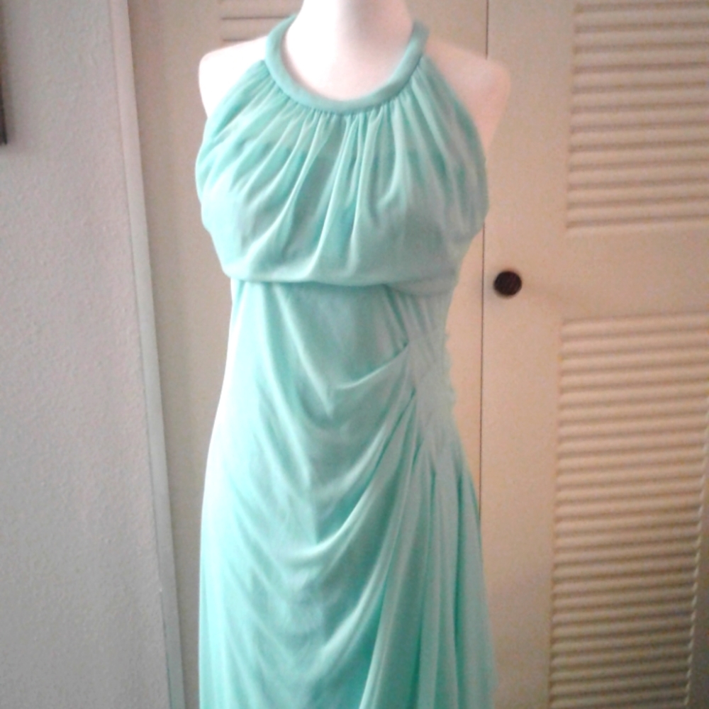 David's Bridal light Blue / Green Formal Dress